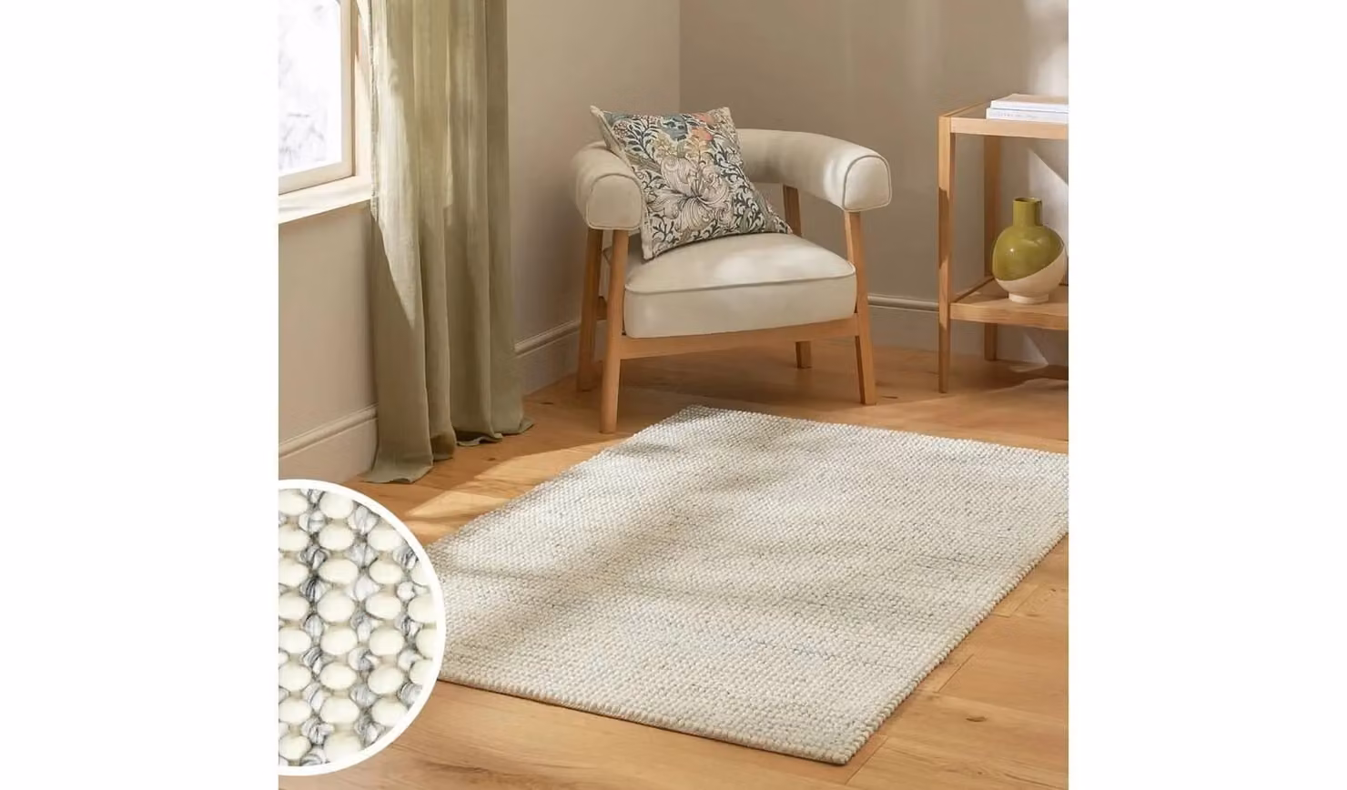 Cheap Furniture Warehouse Abstract Flatweave Rug in Grey and Beige, W: 120 cm x L: 170 cm