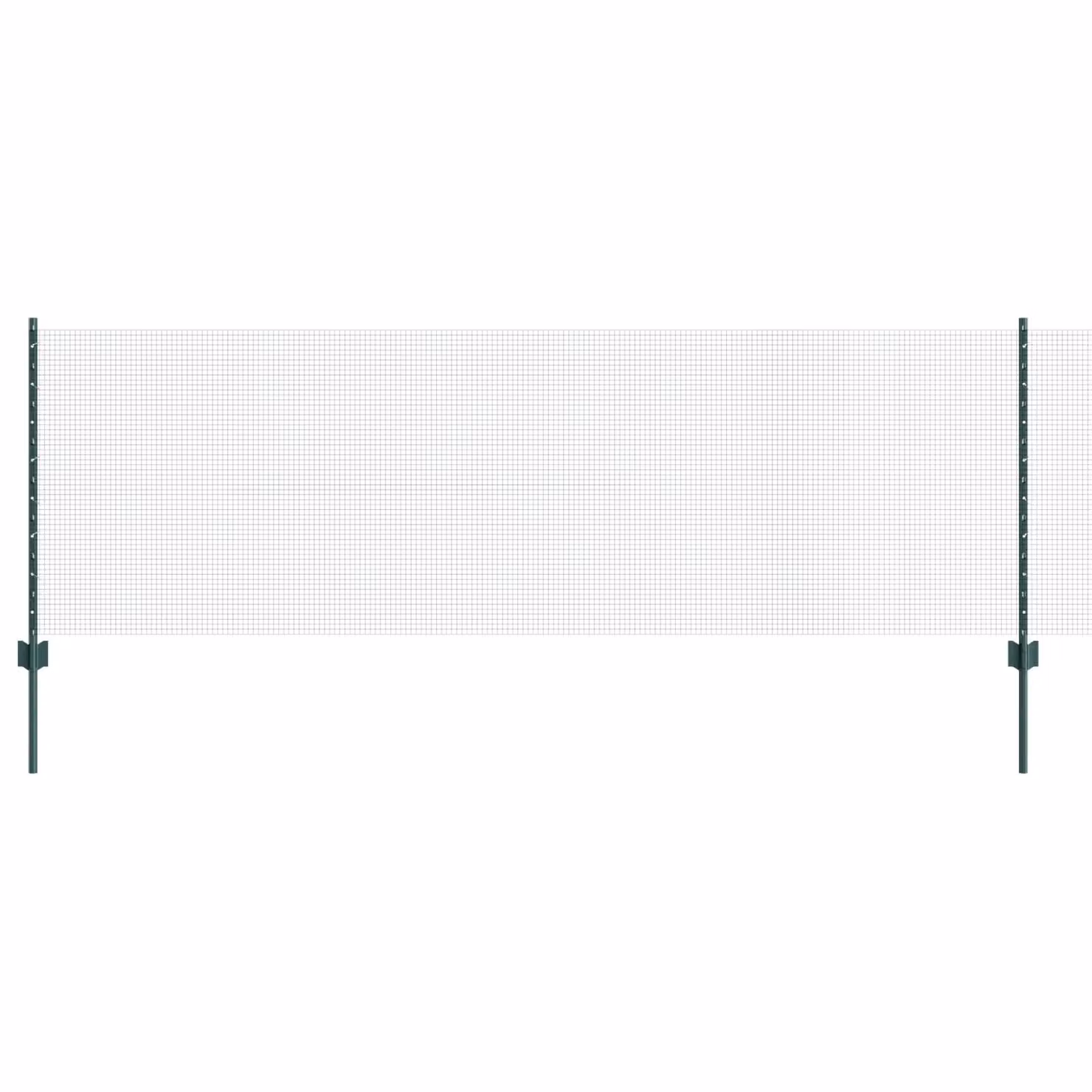 Berkfield Home Green PVC Coated Steel Welded Wire Fence with 22 U Posts, 0.8 x 50 m – 1