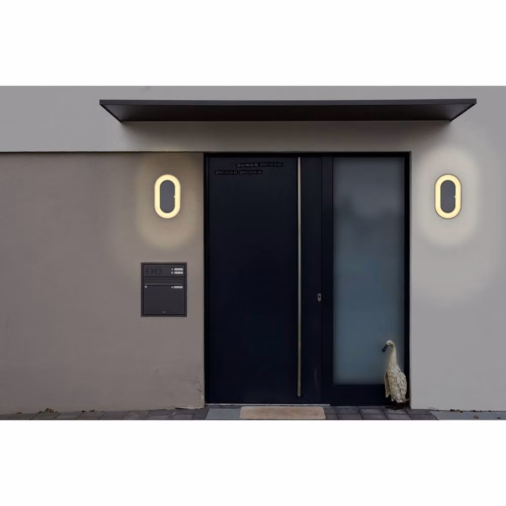 Netlighting Sura LED Outdoor Wall Lamp Anthracite Grey IP54 Round Modern Garden Light – 6