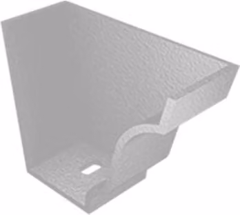 ARP Cast Aluminium No46 Ogee Gutter External Stopend, 125mm, Grey