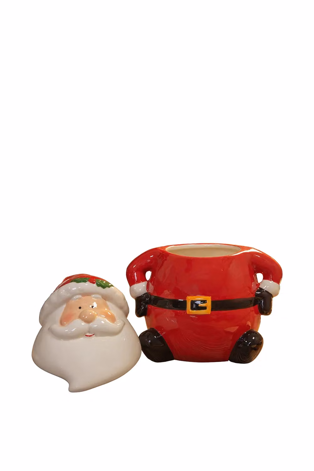 The Novelties Company Santa Ceramic Cookie Jar, Red and Multicolour, Height: 26 cm – 2