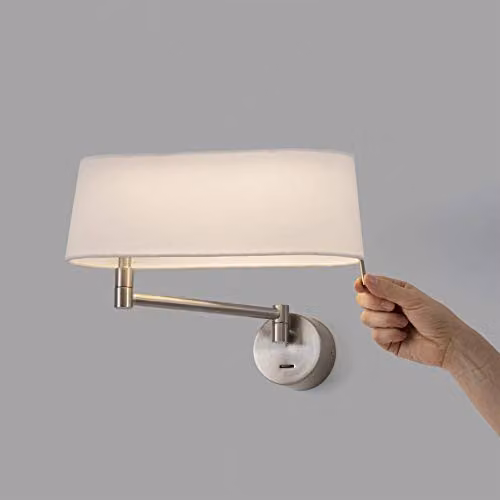 Netlighting Desliz Adjustable LED Wall Lamp in Grey and White with 11W Warm White Light – 2