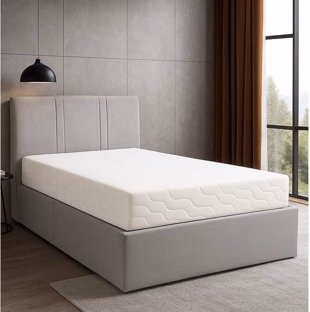 Paradies Gel Flex 1500 Zip Cover Mattress in White with Reflex Foam and Temperature Regulation, W/D/H: 180 x 200 x 20.32 cm