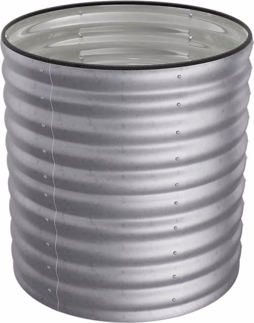 THE HOT SALE Round Galvanised Steel Raised Garden Bed in Silver