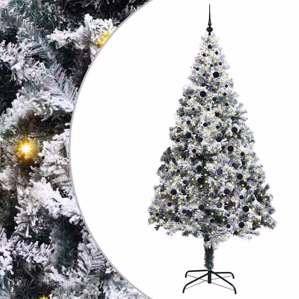 Berkfield Home Artificial Green Christmas Tree with 300 LEDs and Stand, Height: 240 cm – 2