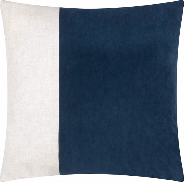 Make It A Home Morden Soft-Washed Blue Velvet Square Feather Cushion