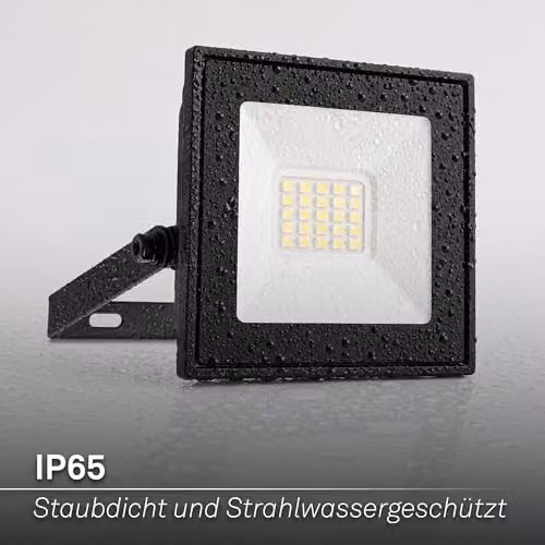 Briloner Black LED Outdoor Floodlight Wall Light, 20W, 1800lm, IP65, Adjustable, W/D/H: 11 x 14.5 x 3 cm – 4