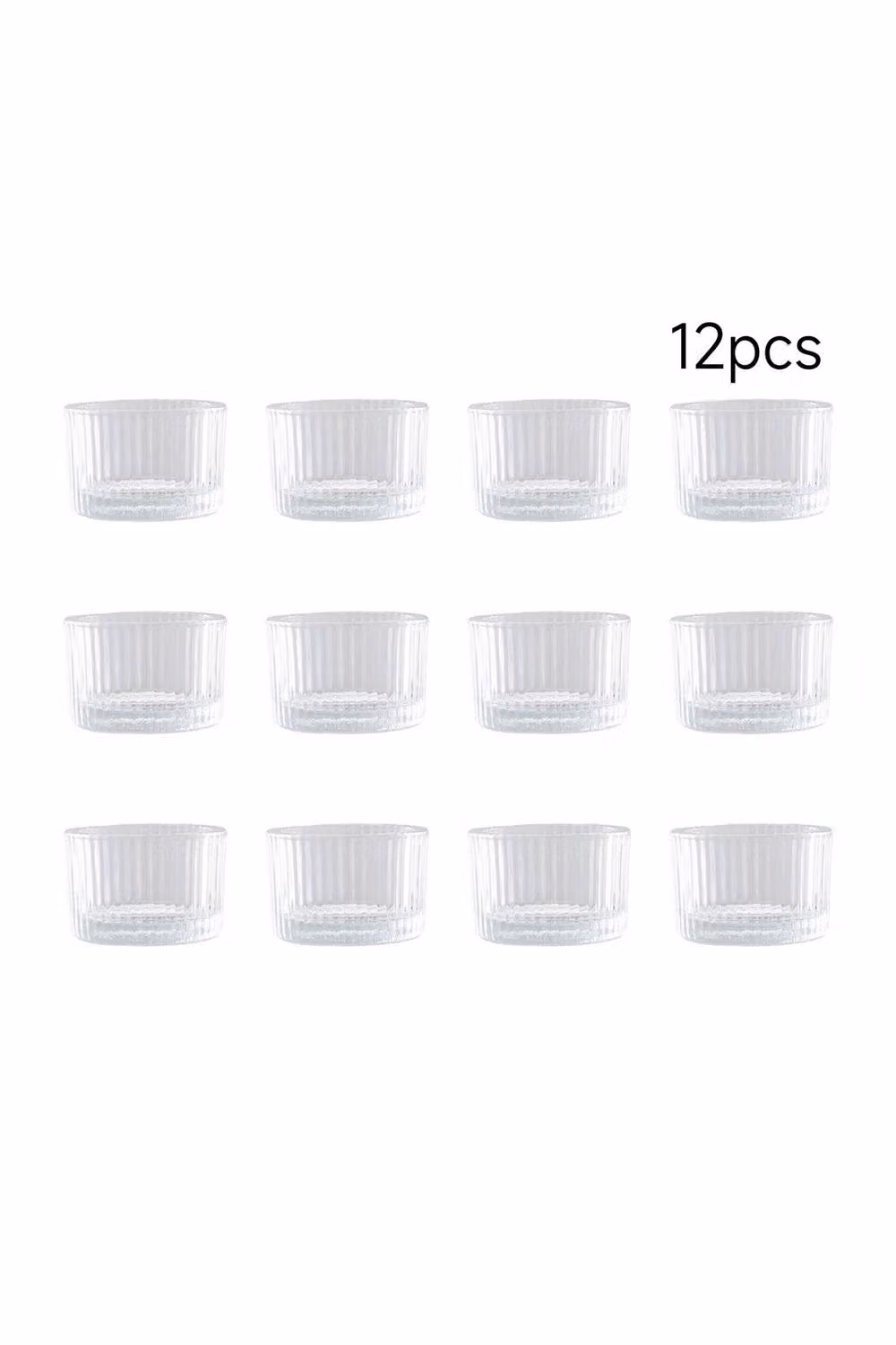 Living and Home 12 Pack Clear Glass Round Tealight Candle Holders – 4