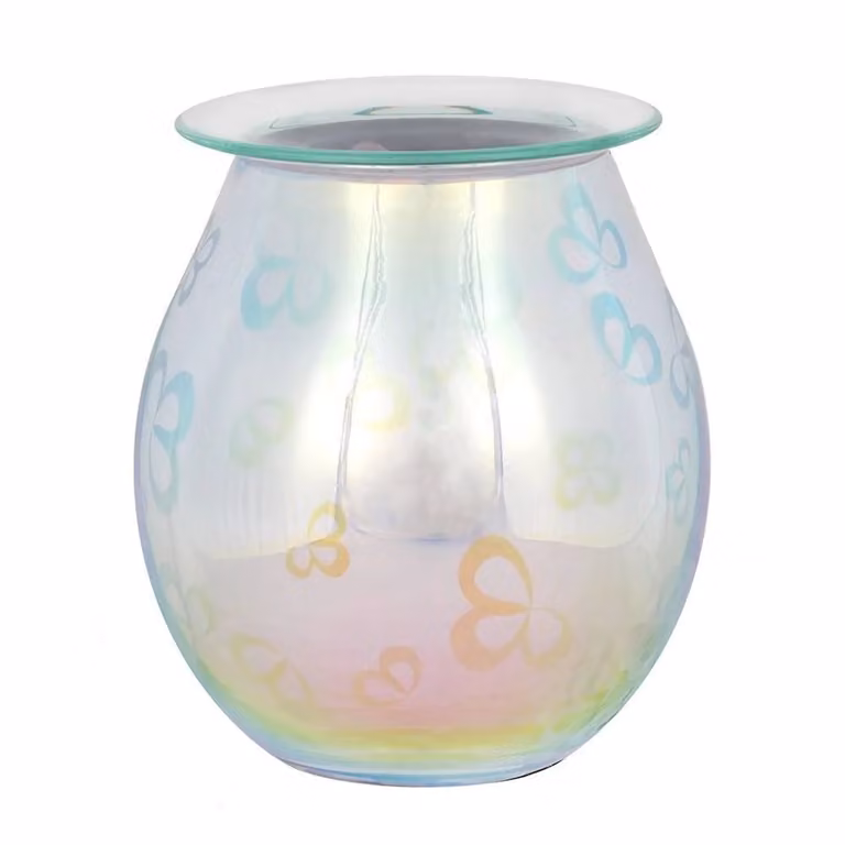Something Different Light Up Petal Electric Oil Burner in Multicolour Glass