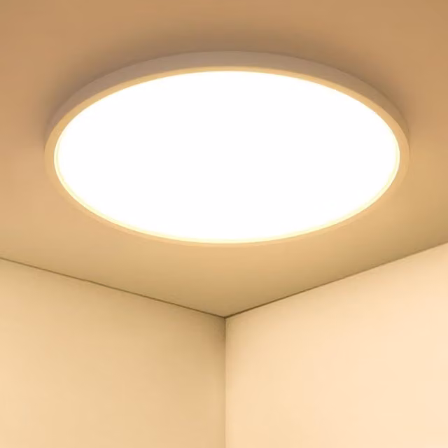COMELY 36 W Ultra Slim Round LED Ceiling Light in White with Warm White 3000K Glow
