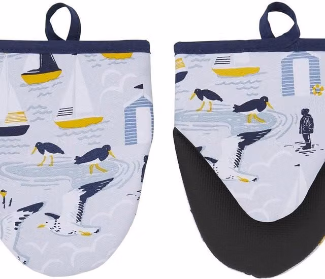 Ulster Weavers Seashore Nautical Cotton Microwave Oven Mitts, Blue, W: 18 cm, H: 14.5 cm