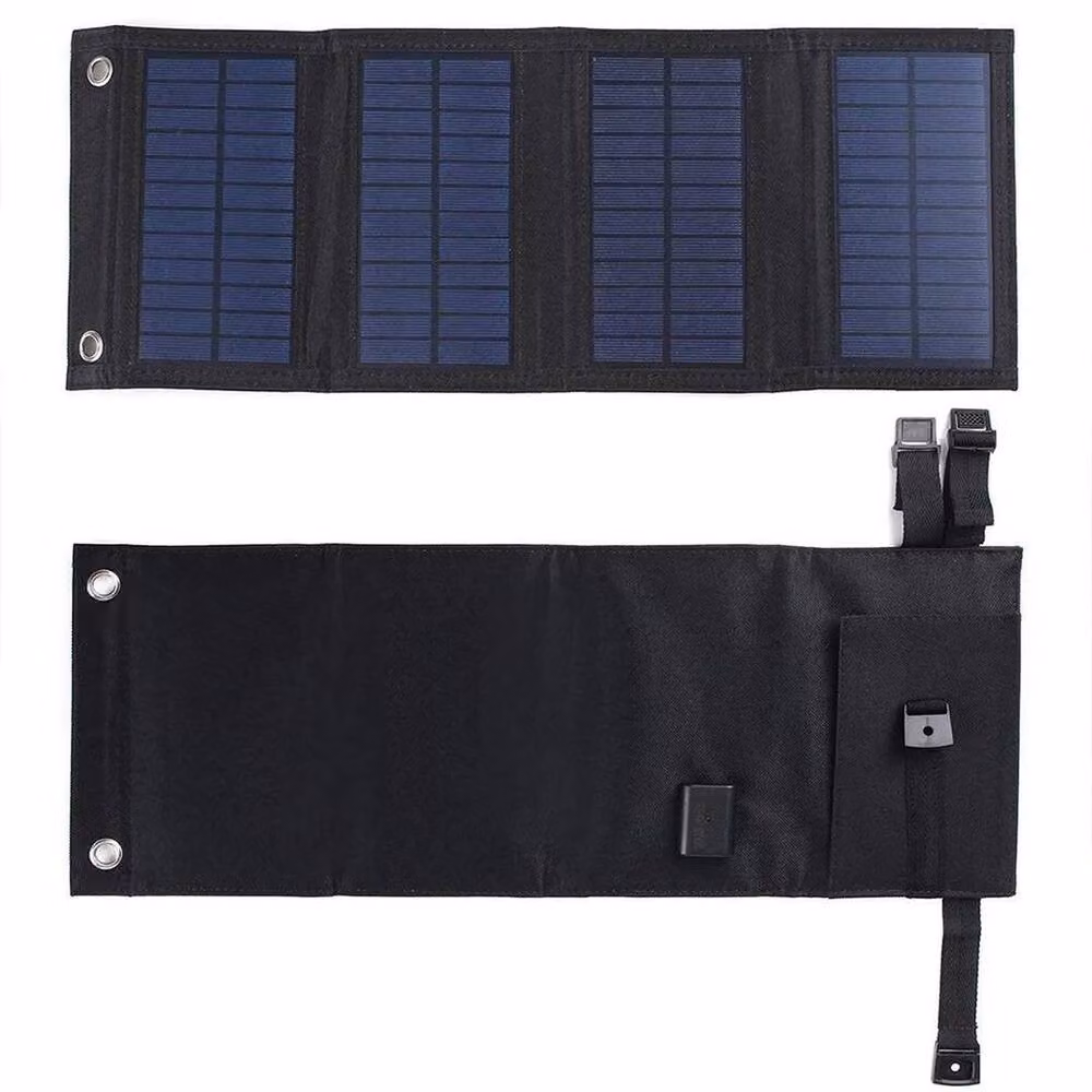 FLAVORA Solar Folding Power Bank Panel Charger in Black – 4
