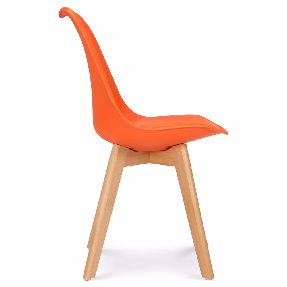 Bravich LTD Rocco Tulip Dining Chair in Orange, 4 Pack – 4