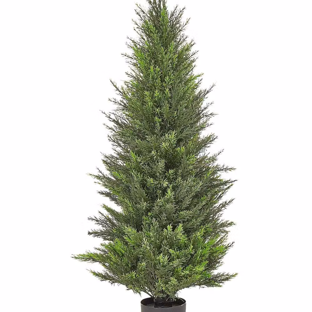 Wyld and Coco 120 cm Green Cedar Tree with Realistic Foliage and Wood Effect Trunk – 2