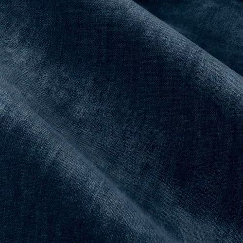 Riva Home Blue Chenille Velvet Pencil Pleat Curtains, W/H: 117 x 183 cm – 4