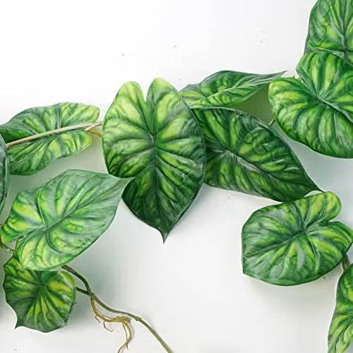 Leaf Design Green Artificial Hanging Trailing Alocasia Dragon Plant, 120 cm – 2