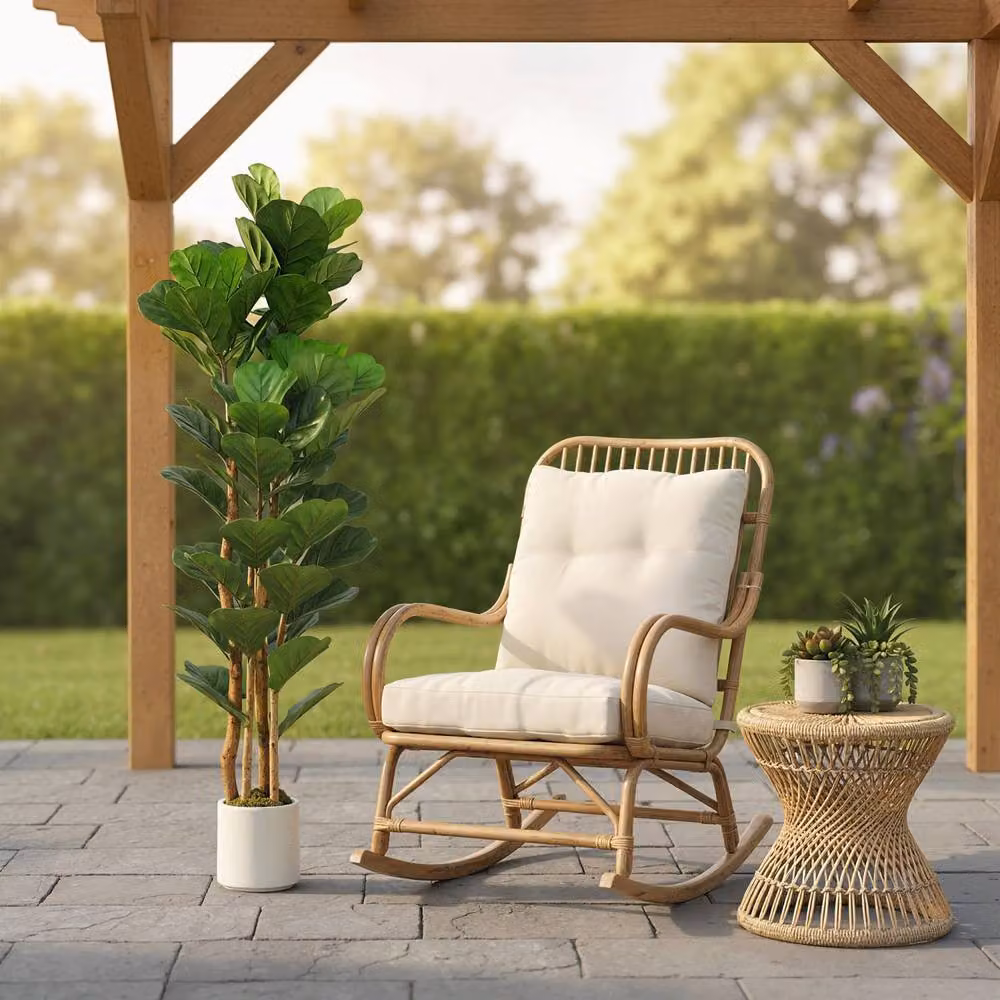 Wyld Haus Toelna 150cm Artificial Fiddle Leaf Fig Tree in Green – 7