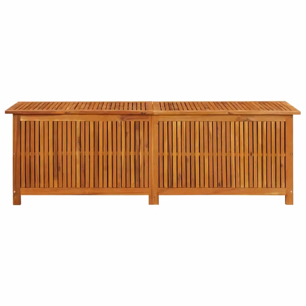 Berkfield Home Garden Storage Box in Brown Solid Oiled Acacia Wood, W/D/H: 175 x 50 x 58 cm – 2
