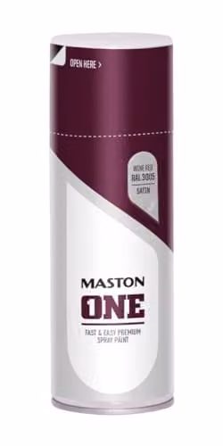 Maston Spray Paint ONE Satin Wine Red RAL3005 400ml – 1
