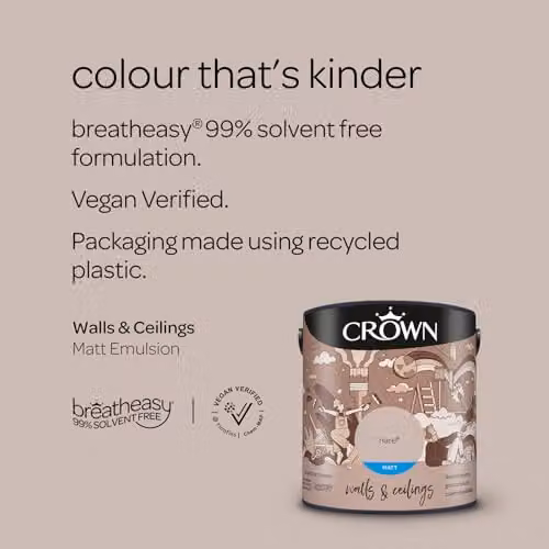 Crown Core Emulsion Matt Dispersion Paint in Beige, 2.5 l – 2