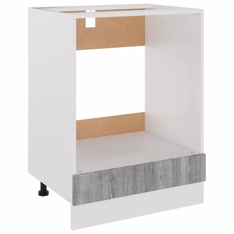 Berkfield Home Grey Sonoma Freestanding Appliance Housing Unit with Glass Doors, W/D/H: 60 x 46 x 81.5 cm