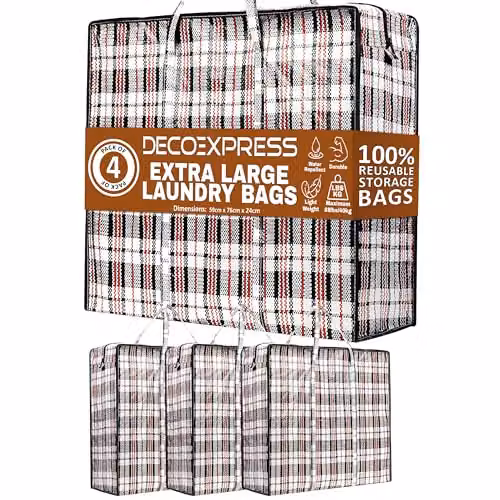Deco Express Multicolour Laundry Bags, Pack of 4, W/D/H: 76 x 59 x 24 cm – 1