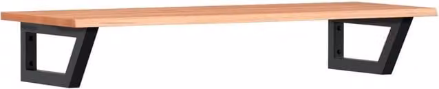 Berkfield Home Wall Mounted Basin Shelf in Brown Oak and Steel