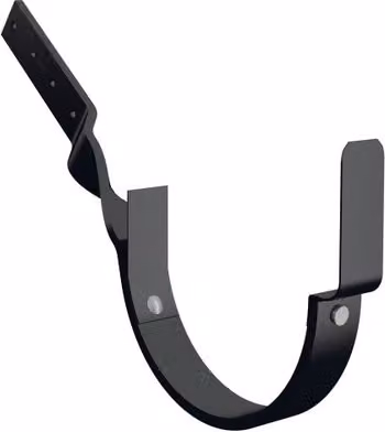 Lindab Black Galvanised Steel Gutter Side Fix Rafter Angle Bracket, 125mm