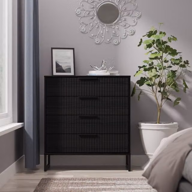 2 U Menai 4 Drawer Chest in Black