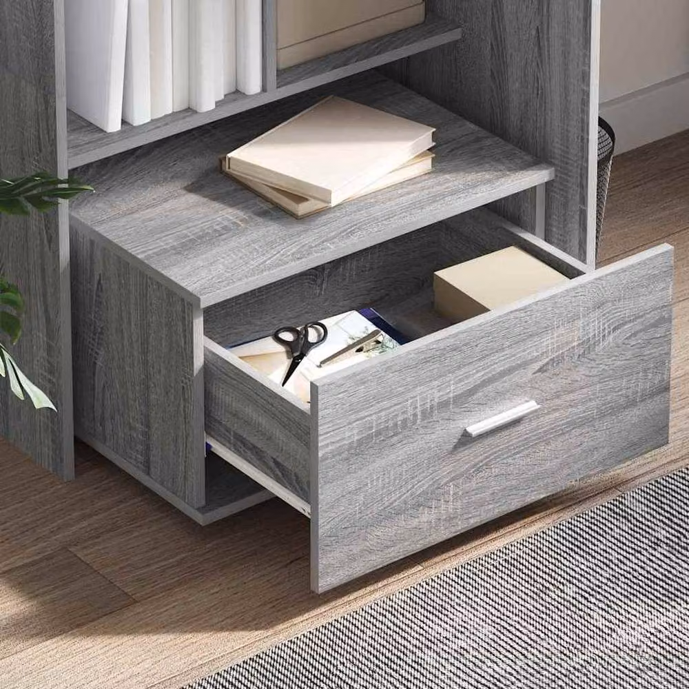 Berkfield Home Traditional Drawer Cabinet in Grey Sonoma Engineered Wood – 3