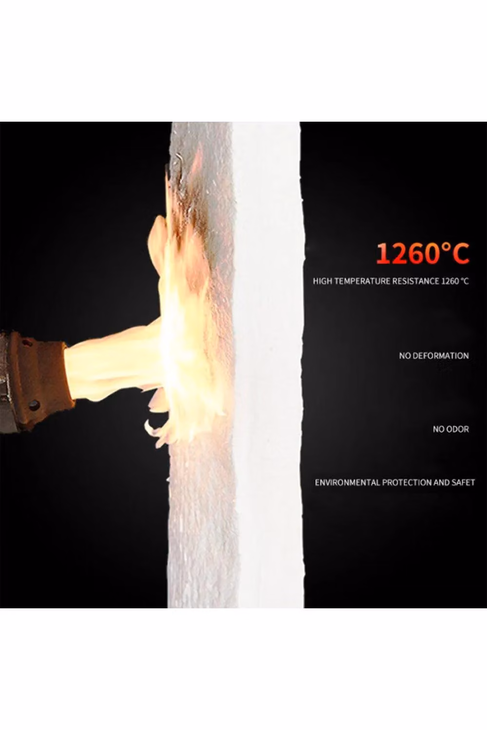 H&O Direct High Density Ceramic Fiber Insulation Baffle Fire Blanket in White – 4