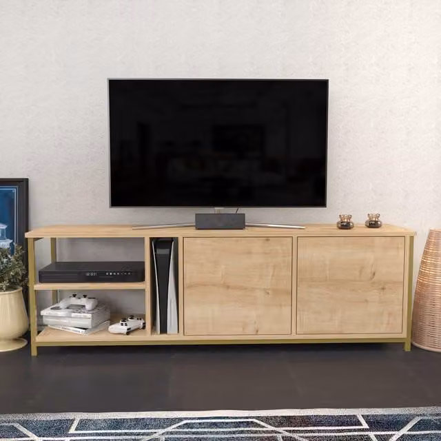 Decorotika Primrose Gold TV Stand for TVs up to 160 cm – 1