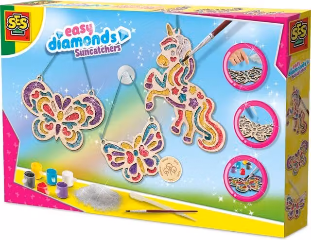 SES Creative Yellow Wooden Hanging Butterfly Animal Toy for Children