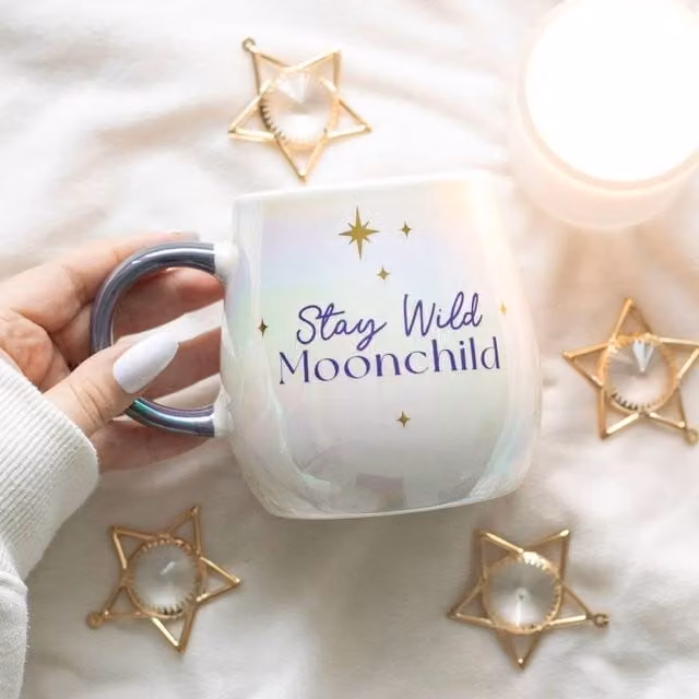 Uniqueful Stay Wild Moon Child Ceramic Mug, Multicolour, 500 ml