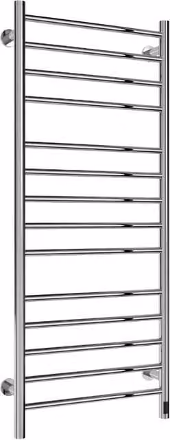 Bathroom Kingdom Arnage Stainless Steel Straight Heated Towel Rail, Silver, W: 50 cm, H: 120 cm
