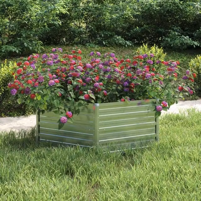 Berkfield Home Garden Raised Bed in Silver Galvanised Steel