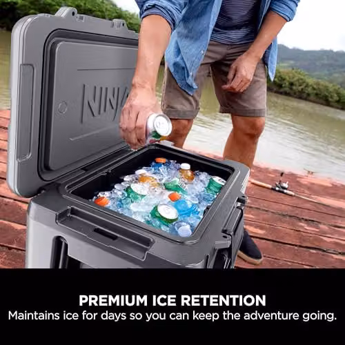 Ninja FrostVault Heavy-Duty Insulated Wheeled Cooler Box, Grey – 5