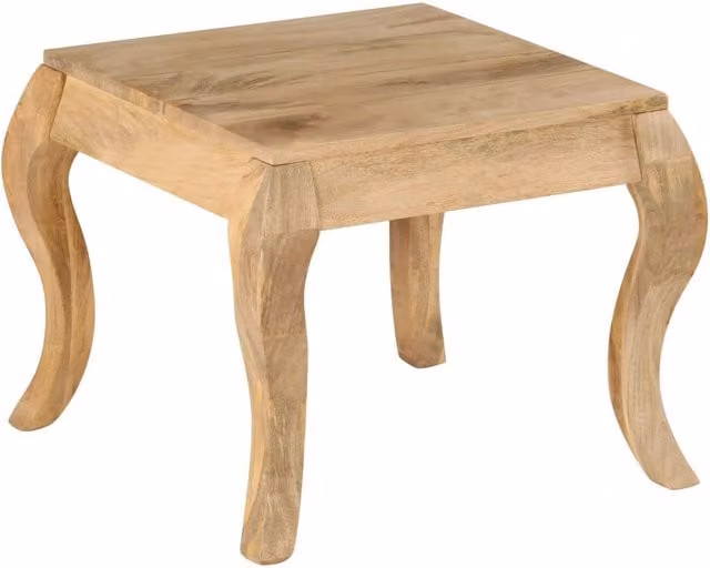 Berkfield Home End Table in Brown Solid Mango Wood W/D/H: 45 x 45 x 40 cm