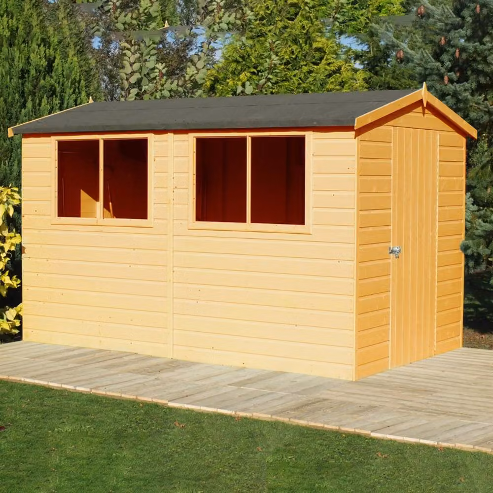 Shires Lewis Handmade Classic Gable Garden Shed in Brown – 3