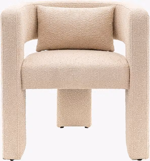 Perch & Parrow Beige Bouclé Tub Armchair
