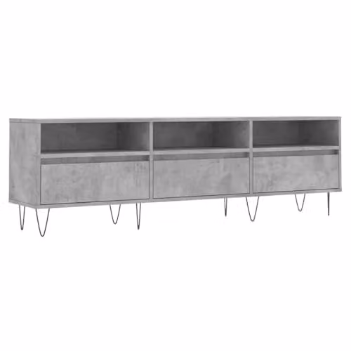 vidaXL Industrial TV Cabinet in Concrete Grey, W/D/H: 150 x 30 x 44.5 cm – 1