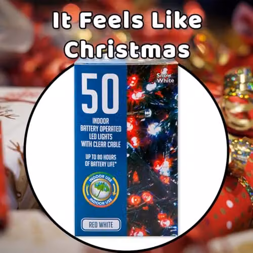 VFM e-Store Christmas String Lights with 30 Bulbs in White, Red and Multicolour – 4