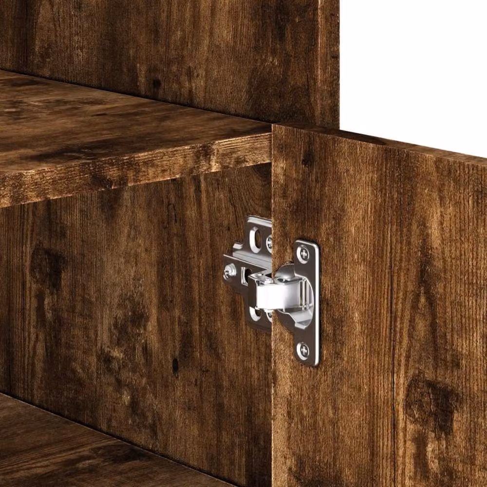 Berkfield Home Smoked Oak Sideboard in Brown, W/D/H: 45 x 35 x 75 cm – 6