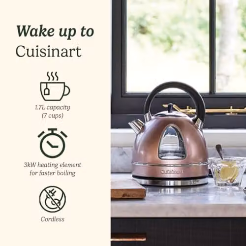 Cuisinart Stainless Steel Electric Kettle with Limescale Filter, 1.7 l, Pink – 2