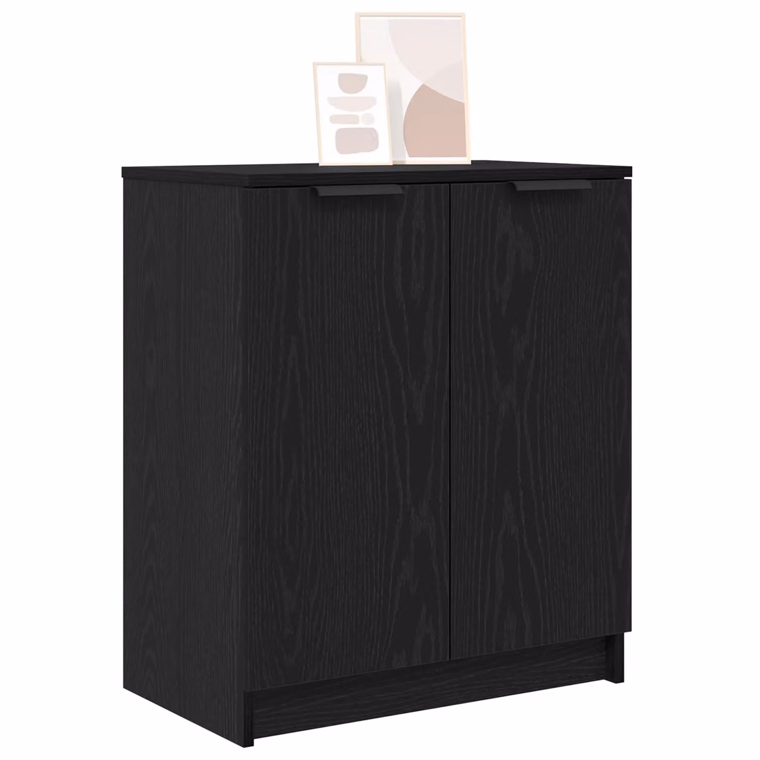 Berkfield Home Black Oak Shoe Cabinet, W: 59 cm, D: 35 cm, H: 70 cm – 3