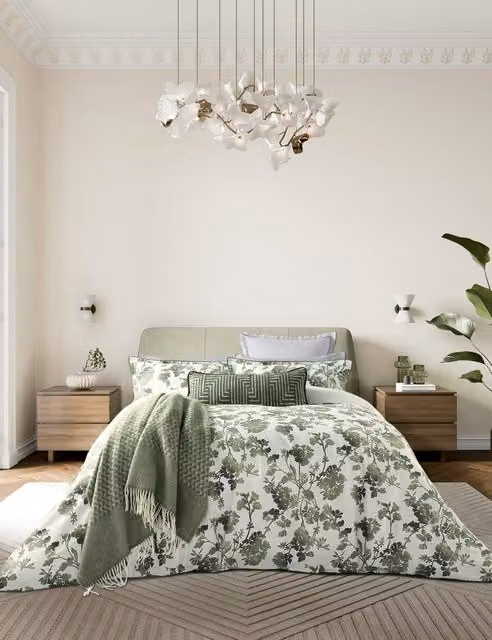 Bedeck of Belfast Yoko 2 Pack Pure Cotton Pillowcases in Green