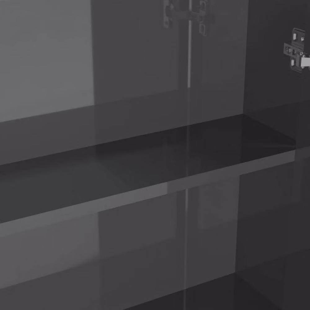 Berkfield Home Modern Glossy Grey Bathroom Mirror Cabinet, W/D/H: 60 x 15 x 75 cm – 5