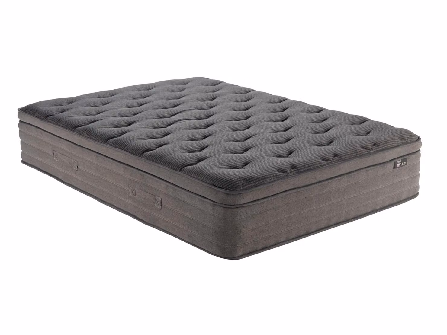 Arthur Sleep Royal Arthur 3000 Hybrid Pocket Spring and Gel Foam Mattress in White and Grey, W: 200 cm x D: 200 cm – 2