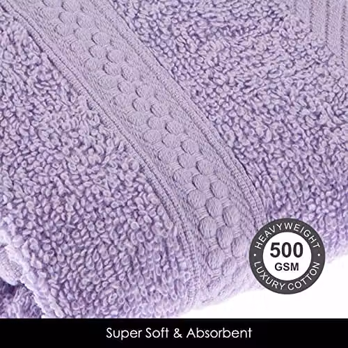 Homescapes Purple Turkish Cotton Hand Towel, 500 GSM, Fluffy and Quick-Drying – 2