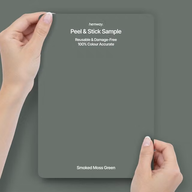 Hemway Interior Paint Sample Peel and Stick Swatch in Smoked Moss Green